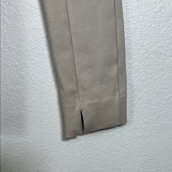 Quince Women's Ecru-Beige Ultra-Stretch Ponte Pants Pintuck Ankle XS - Picture 4 of 8